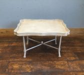 Bracket Shaped White Metal Table