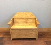 Pine Breeze Wooden Bench W Storage