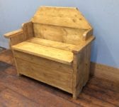 Pine Breeze Wooden Bench W Storage