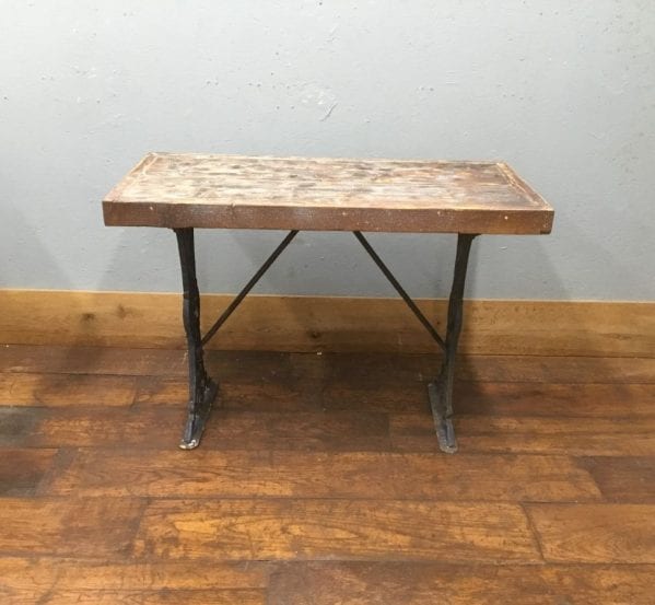 Cast Iron Wooden Top Table