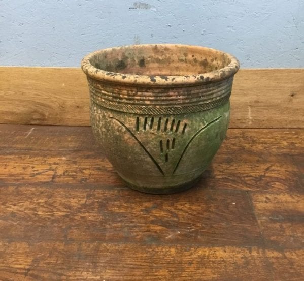 Embossed Pattern Terracotta Pot