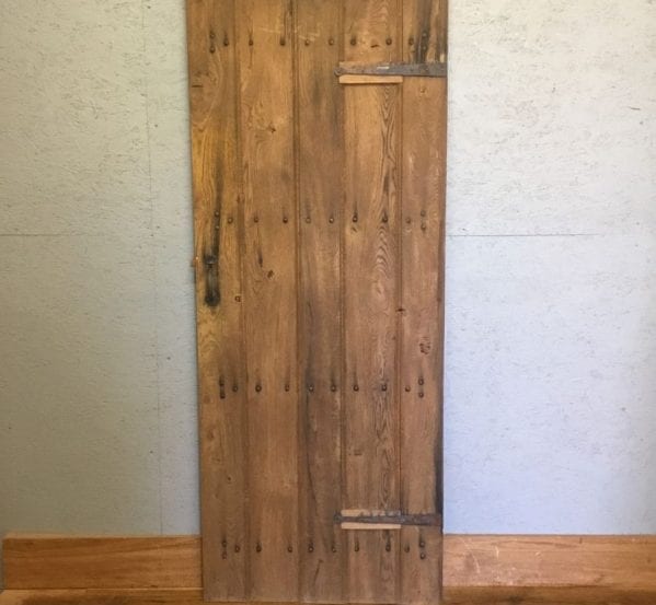 Studded Oak Ledge & Brace Door