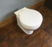 Rounded Base White Toilet & Seat