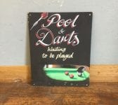 'Pool & Darts' Chalkboard Sign