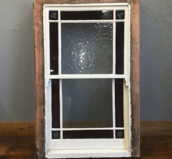 Stained Glass Sash Window in Frame