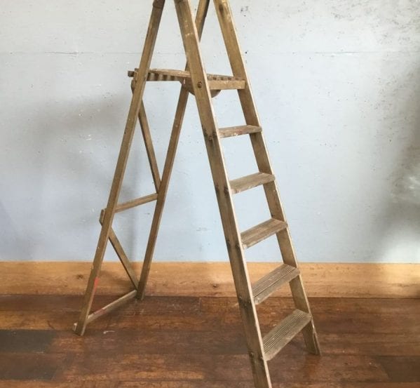 Large Rustic Wooden Ladder