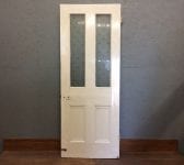 Half Glazed White 4 Panelled Door