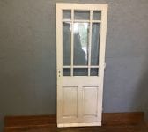 Reclaimed Painted Half Glazed External Door