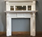 Large Mirrored Fire Surround & Over Mantle
