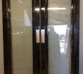 Black Beauty Oak Glass Double Doors