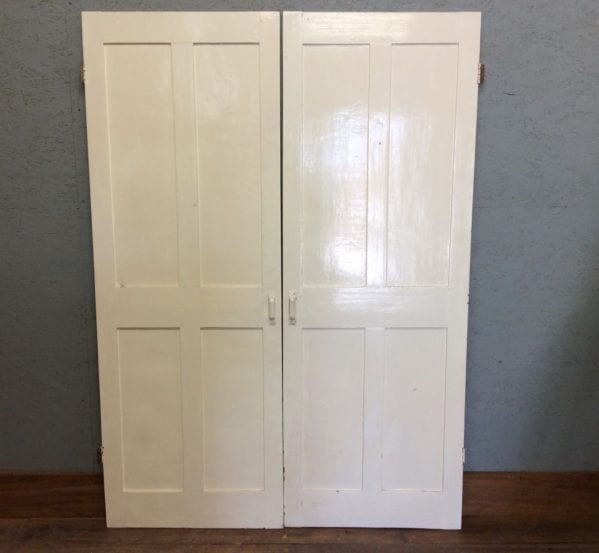 Pair Of White 4 Panel Cupboard Doors