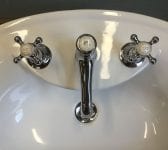 Smooth Oval Basin With Lefroy Brooks Taps