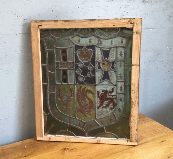 Early Victorian Leaded Stained Glass Window