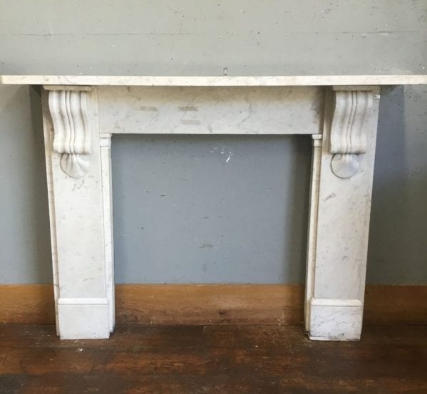 Light Marble Fire Surround Clam Detail