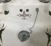 Hand Painted B.C Sanitan Corner Basin & Heated Towel Rail