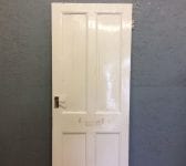 White 4 Panelled Door W Handles