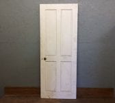 White 4 Panel Door W Key