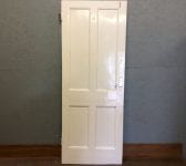 White 4 Panelled Door W Handles