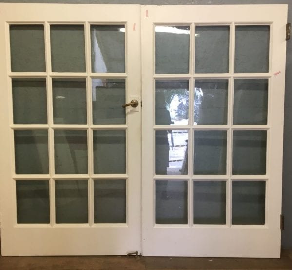 Very Nice Large White Double Glazed French Doors