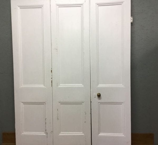 Triple Bi-folding White Doors (2 Panel Per)