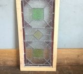 Red & Green Stained Glass Panel