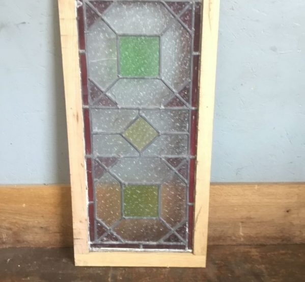 Red & Green Stained Glass Panel