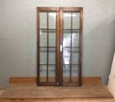 Oak Glazed Double Doors Half Painted