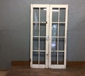 Oak Glazed Double Doors Half Painted