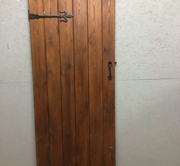 Varnished Brown Ledge & Brace Door