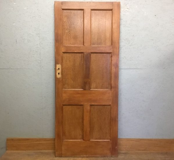 Oak 6 Panel Door w Varnish Finish