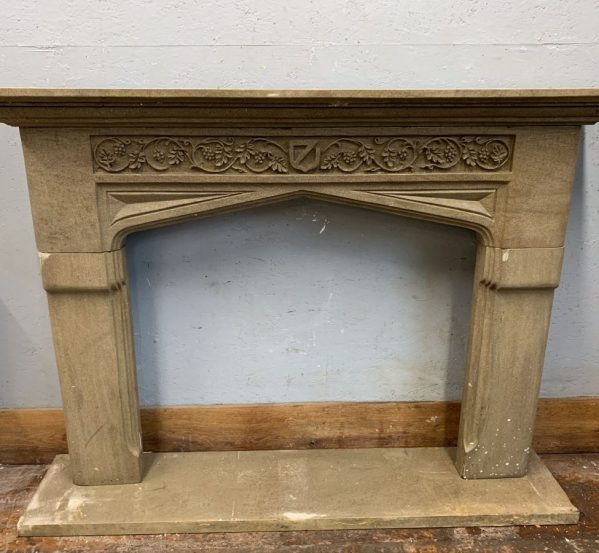 Ornate Carved Stone Fire Surround