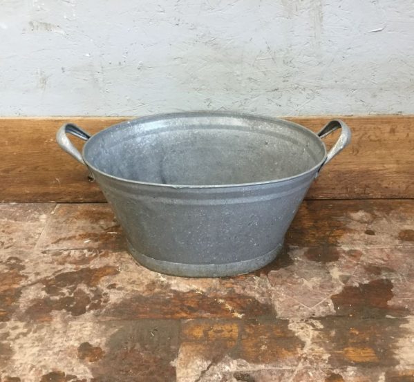 Galvanised Tin Oval Bucket