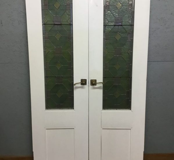 Pair Of Stained Glass Double Doors