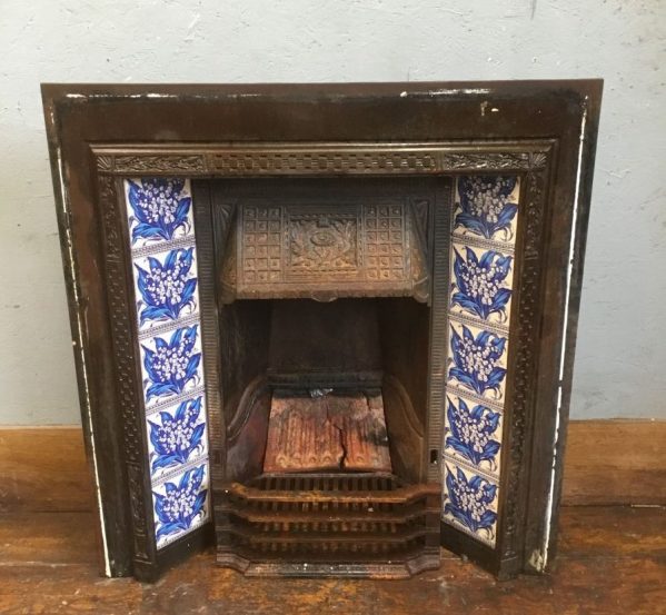 Ornate Fire Insert With Tiles