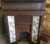 Floral Tiled Fire Insert