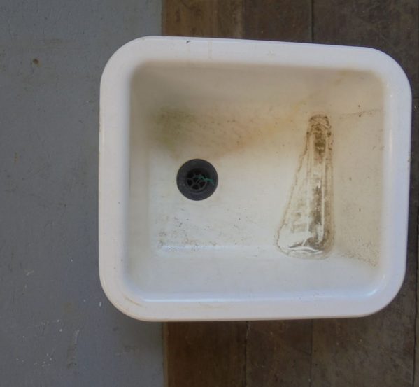 White Molded Plastic Sink