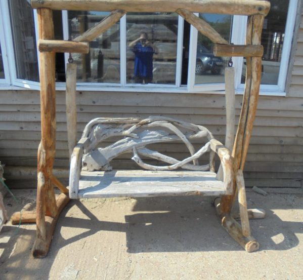 Wooden Double Swing Bench