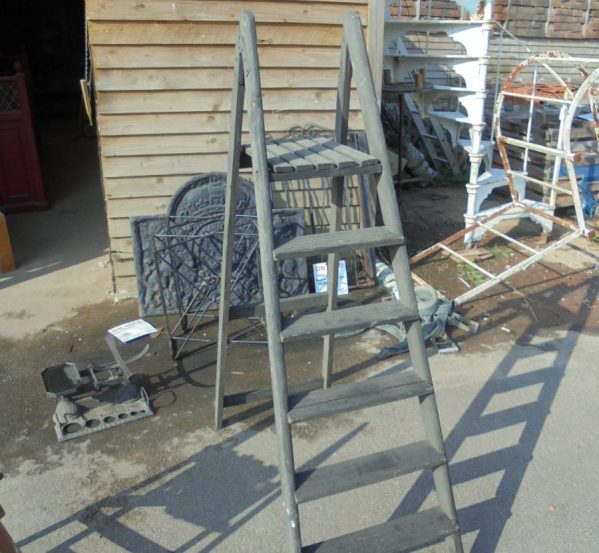 Painted Wooden Step Ladder