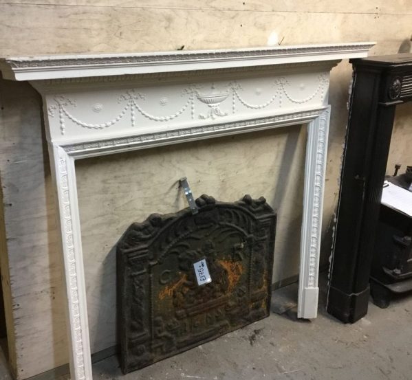 White Painted Simple Fire Surround