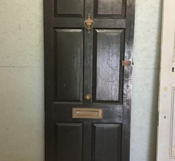 Black Front Door with Knocker
