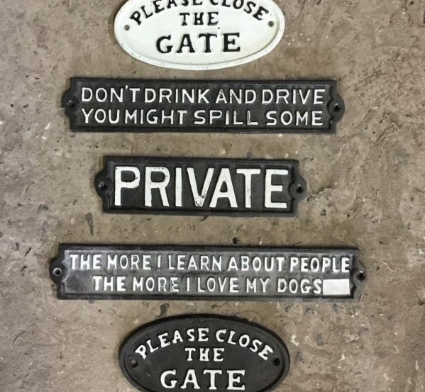 Iron Gates Signs
