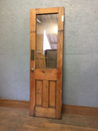 Stripped Pine Mirrored Door