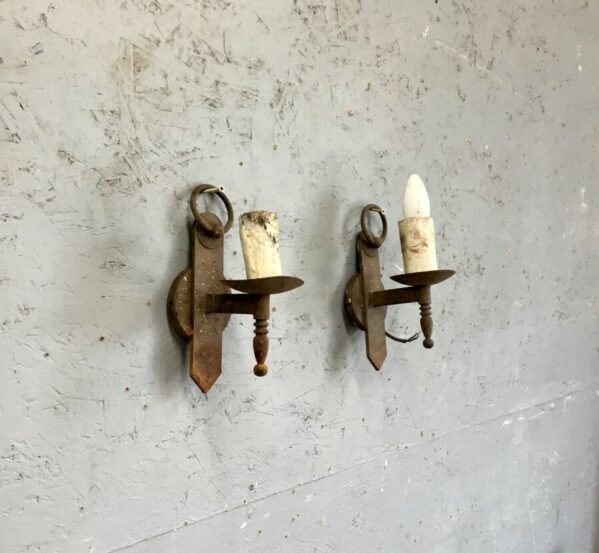 Antique Rustic Metal Wall Lamps