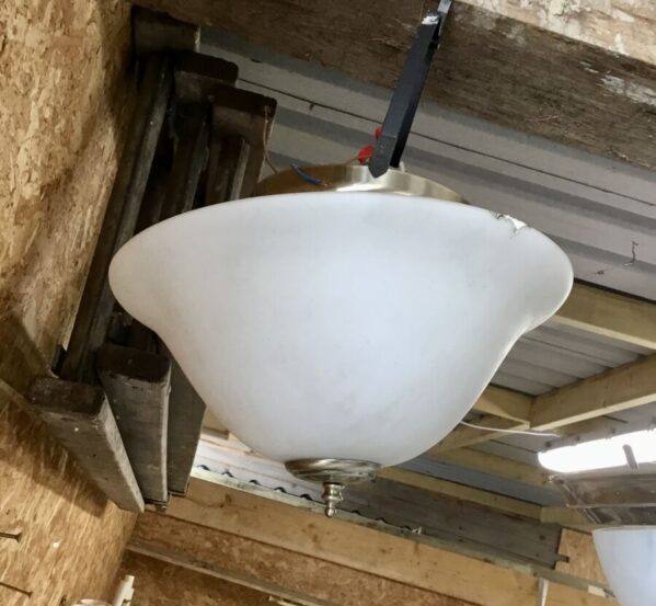 Cloudy Glass Dome Light