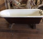 Reclaimed Bath With Wooden Legs
