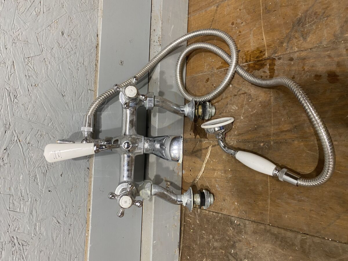 Shower Bath Taps with no Holder - Authentic Reclamation