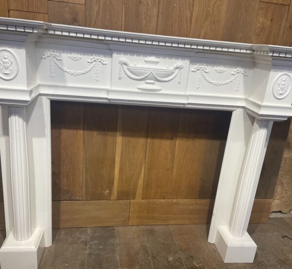 Wooden White Painted Fire Surround