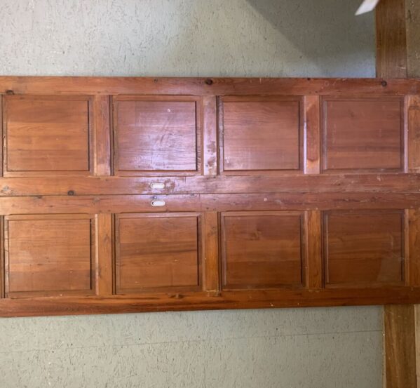 Varnished Pair Of Cupboard Doors