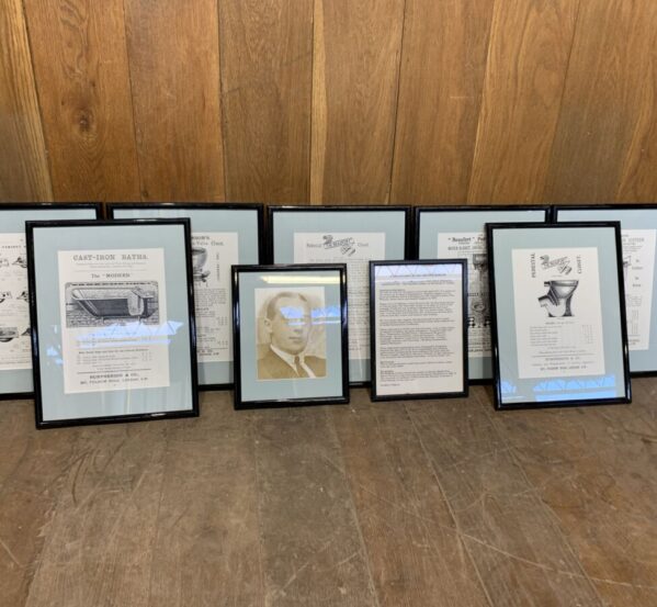 Collection Of Framed Sanitary-ware Documents