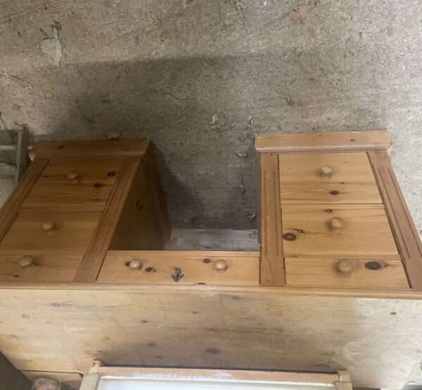 Reclaimed Pine Desk and Drawers